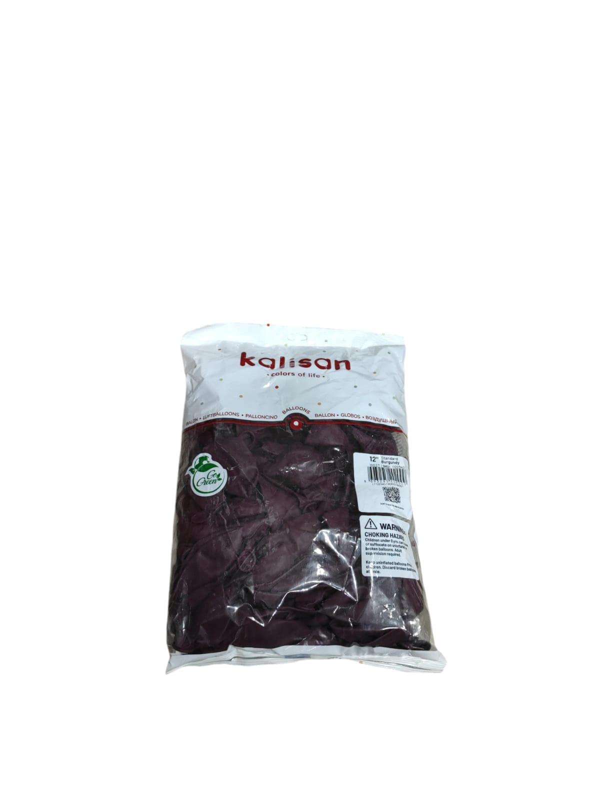 Toptan Kalisan Pastel Opak Bordo Balon 12 100lü 